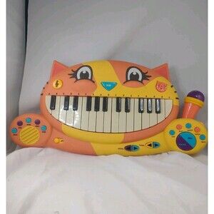 B toys Meowsic Interactive Cat Piano Keyboard W/ Microphone Kids Musical Tested